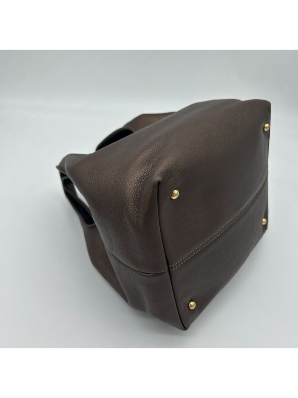 Loewe Karie Tote Bag Canvas Leather Gold - Picture 15 of 16